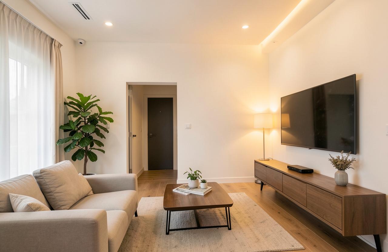 Living room transformation — after